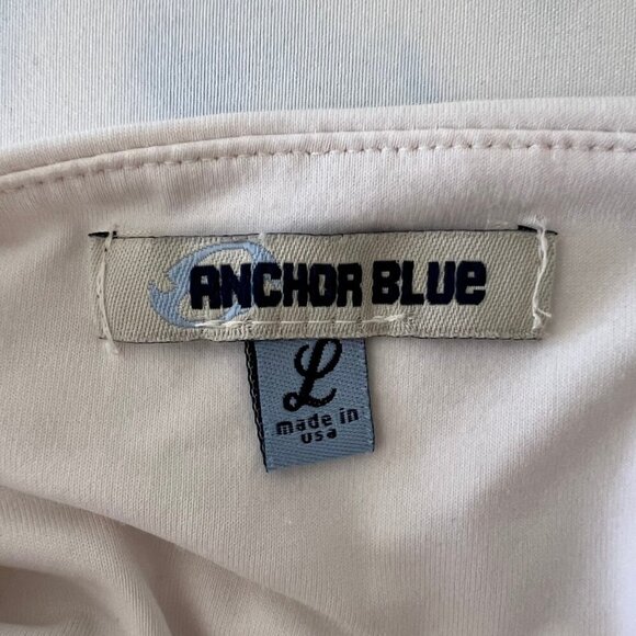 Anchor Blue White Spandex Halter Top - Picture 6 of 7